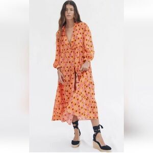 NEW Zara Selma Printed midi dress